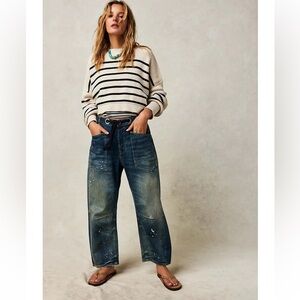We the Free Moxie pull on barrel jeans free people